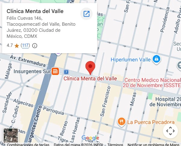 Ubicación Clínica Menta